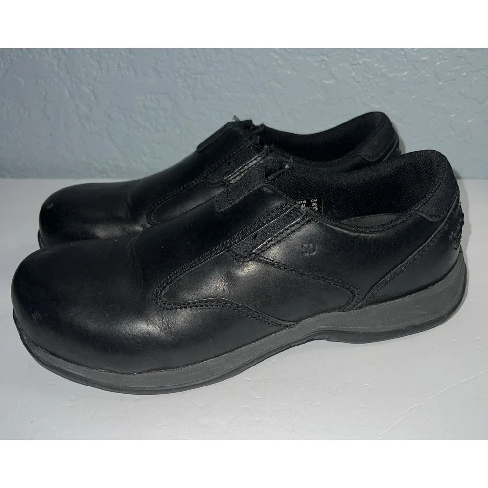 Red Wing‎ Comfort Safety Toe Slip-On Black Leather Work Shoes Men's Size 8D
